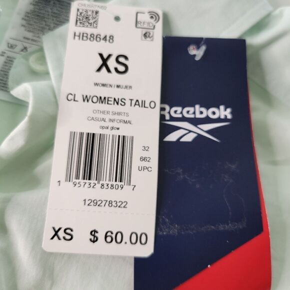 NEW SPF REEBOK OVERSIZED MINT LONG SLEEVE PERFORMANCE GOLF SUN SHIRT 4 6 NWT - Picture 4 of 13